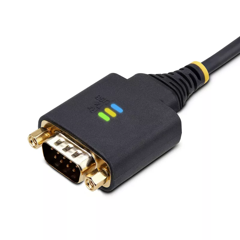 StarTech.com adapter kablowya USB na szeregowy 3 ft (1 m), zachowanie COM, wymienne śruby/nakrętki, USB-A na DB9 RS232, układ FTDI, ochrona ESD, Windows/macOS/Linux