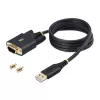 StarTech.com adapter kablowya USB na szeregowy 3 ft (1 m), zachowanie COM, wymienne śruby/nakrętki, USB-A na DB9 RS232, układ FTDI, ochrona ESD, Windows/macOS/Linux