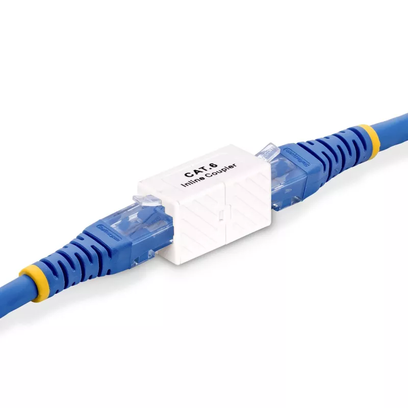 StarTech.com RJ45 Coupler, Inline Cat6 Coupler, Female to Female (F/F) T568 Connector, Unshielded Ethernet kabel Extension