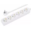 Manhattan Power Distribution Unit EU (2-pin), x6 gniazd/wyjść, kabel 2m, 16A, biały, listwa zasilająca, PDU, listwa zasilająca, trzyletnia gwarancja