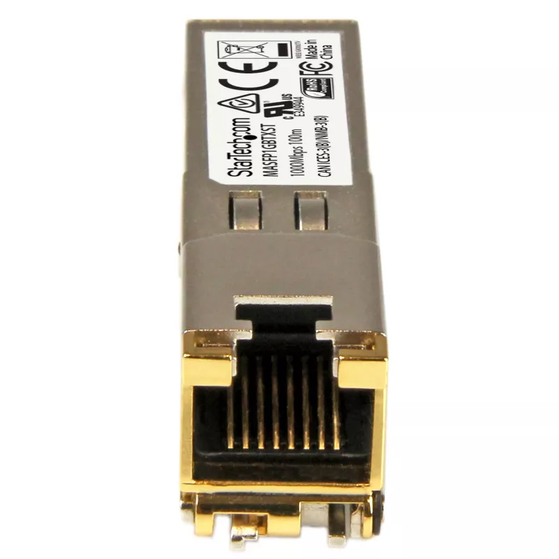 StarTech.com Moduł SFP zgodny z Cisco Meraki MA-SFP-1GB-TX - 1000BASE-T - SFP na RJ45 Cat6/Cat5e - 10/100/1000 Mbps - RJ-45 100m - Cisco Meraki MS225, MX400, MS250