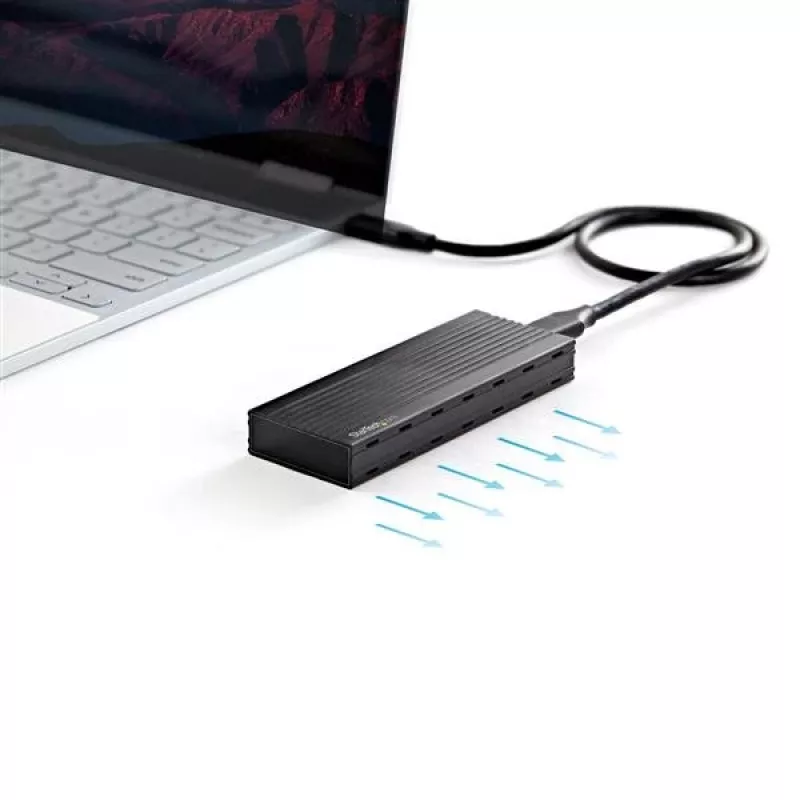 StarTech.com USB-C 10Gbps do M.2 NVMe SSD Enclosure - Przenośna zewnętrzna obudowa M.2 NGFF PCIe Aluminium - Odczyt/Zapis 1GB/s - Obsługuje 2230, 2242, 2260, 2280 - Kompatybilna z TB3 - Mac i PC