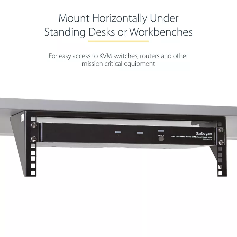 StarTech.com 3U 19” Uchwyt ścienny pionowy do szafy rack, Uchwyt do paneli krosowych do montażu ściennego dla sprzętu danych/AV/IT/komputerowego, Szafa rack 3U do szafy lub serwerowni, Obsługuje obciążenie do 68 kg (150 lb)