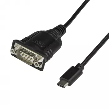 adapter kablowya USB C na szeregowy StarTech.com 16 cali (40 cm) – Kabel konwertera USB typu C na RS232 (DB9) – Kabel szeregowy USB-C do sterowników PLC, skanerów, drukarek – Męski/męski – Windows/Mac/Linux