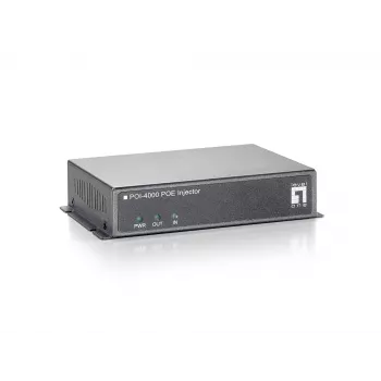 LevelOne PoE Injector, 56 W, Fast Ethernet, 10/100 Mbit/s, 10/100, IEEE 802.3x, szary, 100 m