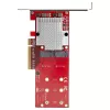 StarTech.com Dual M.2 PCIe SSD Adapter Card - x8 / x16 Dual NVMe or AHCI M.2 SSD to PCI Express 3.0 - M.2 NGFF PCIe (M-Key) Kompatybilny - Supports 2242, 2260, 2280 - JBOD - Mac & PC