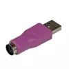StarTech.com Adapter zastępczy klawiatura PS/2 na USB - F/M, USB A, PS/2, fioletowy