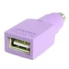 Zamienny adapter StarTech.com z klawiatury USB na PS/2 – F/M, PS/2, USB A, fioletowy