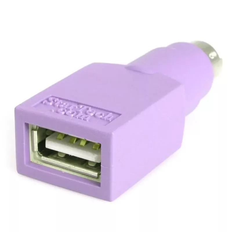 Zamienny adapter StarTech.com z klawiatury USB na PS/2 – F/M, PS/2, USB A, fioletowy