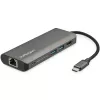 StarTech.com Adapter wieloportowy USB C — podróżna stacja dokująca USB-C z 4K HDMI, 3-portowym hubem USB 3.0, czytnikiem SD/SDHC, GbE, zasilaniem przejściowym PD 3.0 60 W — USB Type-C/Thunderbolt 3 — zamiennik DKT30CSDHPD