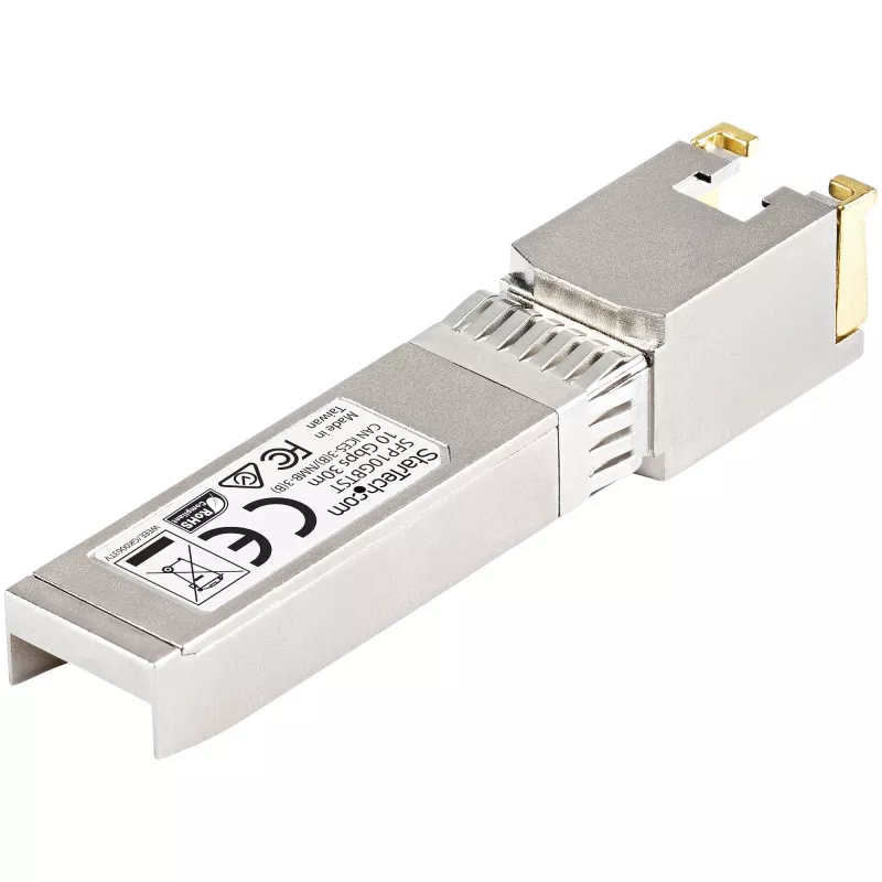 StarTech.com Moduł SFP+ kompatybilny z Cisco SFP-10GB-TC - 10GBASE-T - SFP do RJ45 Cat6/Cat5e - 10GE Gigabit Ethernet SFP+ - RJ-45 30m - Cisco Firepower, ASR1000, ASR9000