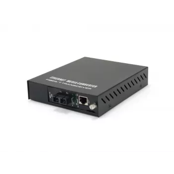 LevelOne RJ45 na SC zarządzany konwerter mediów Fast Ethernet, światłowód jednomodowy, 20 km