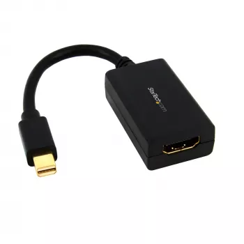 StarTech.com Adapter Mini DisplayPort do HDMI – Konwerter wideo mDP na HDMI – 1080p – Mini DP lub Thunderbolt 1/2 Mac/PC do Monitora/ekranu/Telewizora HDMI – Pasywny adapter mDP 1.2 na HDMI Dongle – Ulepszona wersja to MDP2HDEC