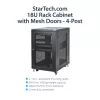 StarTech.com 4-Post 18U Server Rack Cabinet, Lockable 19 inch Data Rack Cabinet for Computer / AV / IT Equipment, Office / Home sieciowy Rack with Casters & Adjustable Mounting Rails