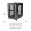 StarTech.com 4-Post 18U Server Rack Cabinet, Lockable 19 inch Data Rack Cabinet for Computer / AV / IT Equipment, Office / Home sieciowy Rack with Casters & Adjustable Mounting Rails