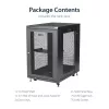 StarTech.com 4-Post 18U Server Rack Cabinet, Lockable 19 inch Data Rack Cabinet for Computer / AV / IT Equipment, Office / Home sieciowy Rack with Casters & Adjustable Mounting Rails