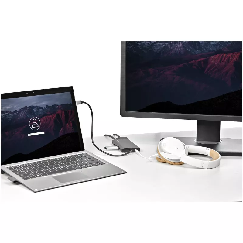 StarTech.com USB C Multiport Adapter - USB-C Mini Travel Dock z 4K HDMI lub 1080p VGA - 3x USB 3.0 Hub, SD, GbE, Audio, 100W PD Pass-Through - Przenośna stacja dokująca do laptopa/tabletu