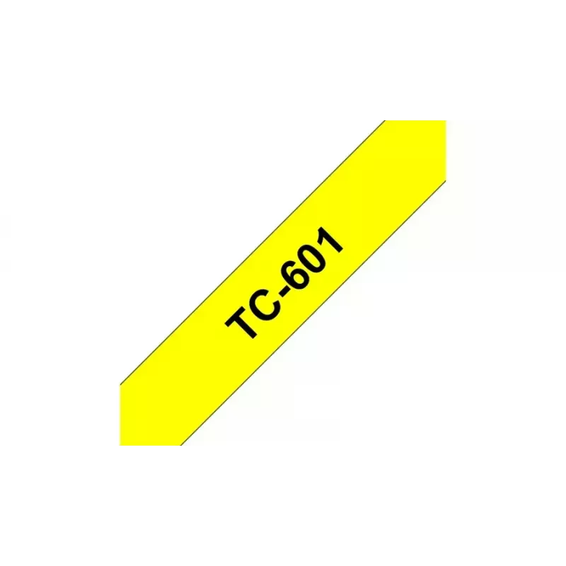 Taśma etykietująca Brother TC601 12mm czarna na żółtym
