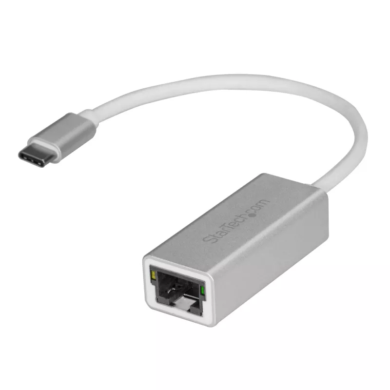StarTech.com Adapter sieciowy USB-C do Gigabit Ethernet - srebrny, przewodowy, USB, Ethernet, 5000 Mbit/s, srebrny