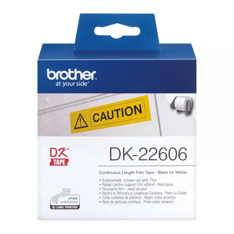 Taśma ciągła Brother DK22606 żółta czarny