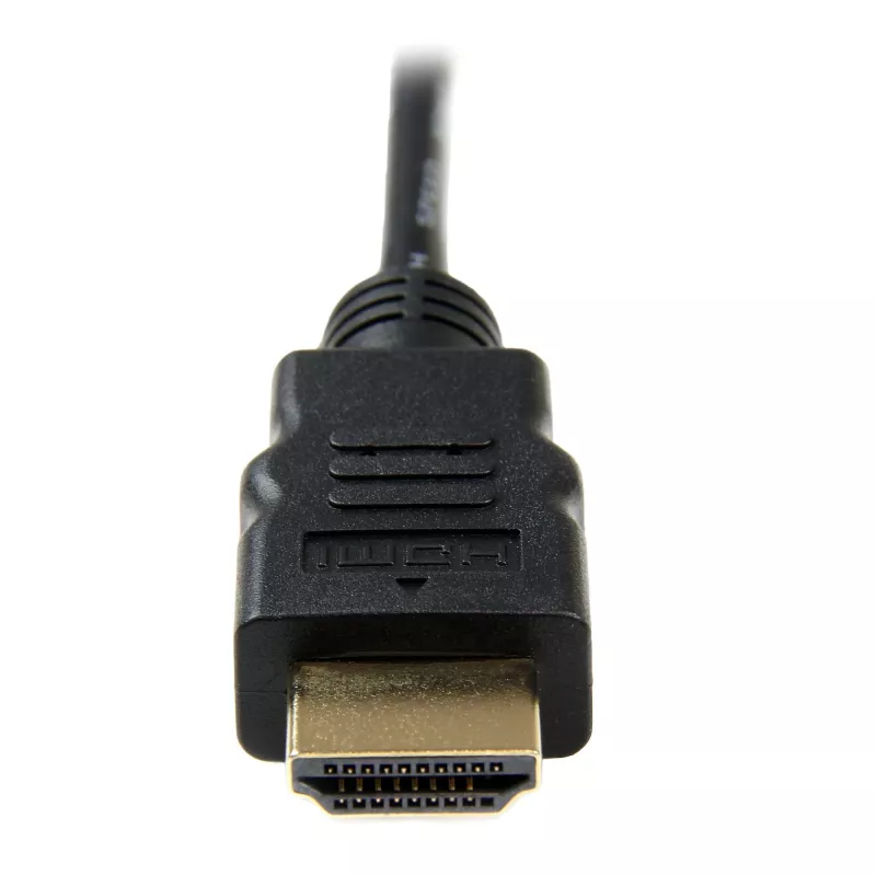 Kabel StarTech.com 50 cm Micro HDMI na HDMI z Ethernetem – wideo 4K 30 Hz – wytrzymały kabel High Speed Micro HDMI Type-D na HDMI 1.4 / przewód przejściówka – monitory/telewizory/wyświetlacze UHD HDMI – M/M