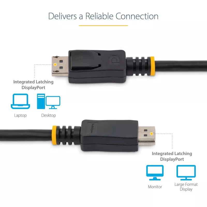StarTech.com Kabel DisplayPort 1.2 3 m (10 stóp) – kabel DisplayPort z certyfikatem VESA 4K x 2K Ultra HD – kabel DP do DP do monitora – przewód wideo/DisplayPort DP – zatrzaskowe złącza DP