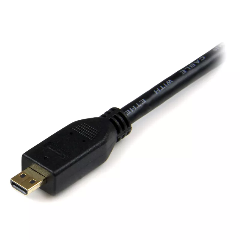 StarTech.com 2m Micro HDMI do HDMI Kabel z Ethernetem - 4K 30Hz Wideo - Wytrzymały szybki Micro HDMI Typ-D do HDMI 1.4 adapter kablowy/przełącznik - UHD Monitory/TV/Ekrany HDMI - M/M
