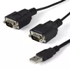 StarTech.com 1,8 m 2-portowy adapter kablowya FTDI USB na szeregowy RS232 z zachowaniem COM, USB na RS232 - TAA
