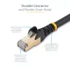 StarTech.com 10m CAT6a Ethernet kabel - 10 Gigabit Shielded Snagless RJ45 100W PoE Patch Cord - 10GbE STP kabel sieciowy w/Strain Relief - Czarny Individually Tested/Wiring is UL Certified/TIA