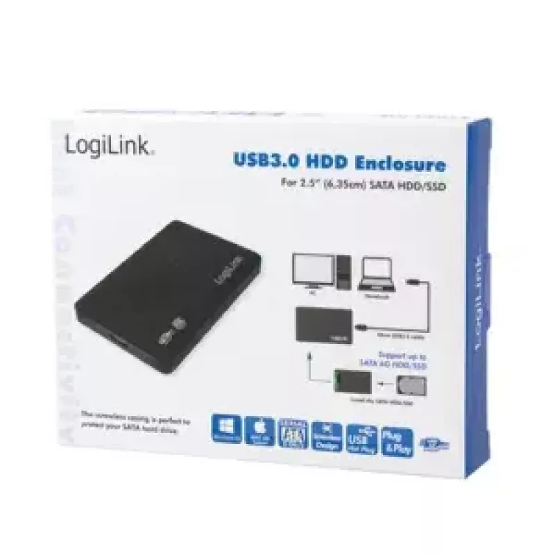 Obudowa HDD LogiLink UA0256 Czarna 2,5 cala