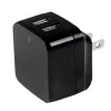 StarTech.com Dwukrotna ładowarka USB do gniazdka ściennego - międzynarodowa podróżna - 17 W/3,4 A - czarna