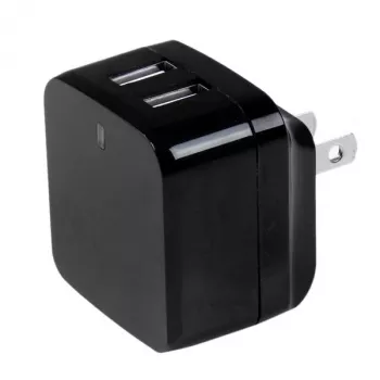 StarTech.com Dwukrotna ładowarka USB do gniazdka ściennego - międzynarodowa podróżna - 17 W/3,4 A - czarna