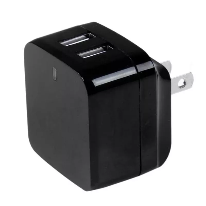 StarTech.com Dwukrotna ładowarka USB do gniazdka ściennego - międzynarodowa podróżna - 17 W/3,4 A - czarna
