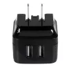 StarTech.com Dwukrotna ładowarka USB do gniazdka ściennego - międzynarodowa podróżna - 17 W/3,4 A - czarna