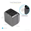 StarTech.com Dwukrotna ładowarka USB do gniazdka ściennego - międzynarodowa podróżna - 17 W/3,4 A - czarna