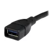 Przedłużacz StarTech.com USB 3.0 A-A - 6 inch, czarny