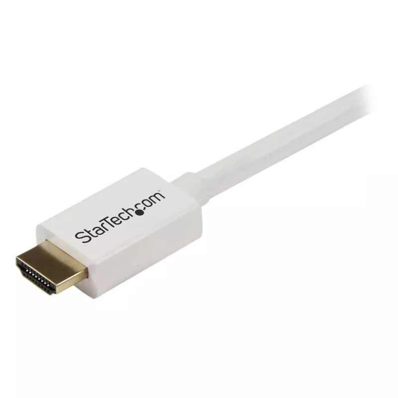 StarTech.com 7 m / 23 stóp kabel HDMI z oceną CL3 z Ethernetem - do montażu w ścianie Ultra HD kabel HDMI - 4K 30 Hz UHD szybki kabel HDMI - 10,2 Gb/s - kabel wideo/wyświetlaczowy HDMI 1.4 - 30AWG, biały