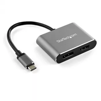 StarTech.com USB C Multiport Video Adapter - 4K 60Hz USB-C do HDMI 2.0 lub DisplayPort 1.2 Monitor Adapter - USB Type-C 2-w-1 Konwerter wyświetlania HDMI/DP HBR2 HDR - Kompatybilny z Thunderbolt 3