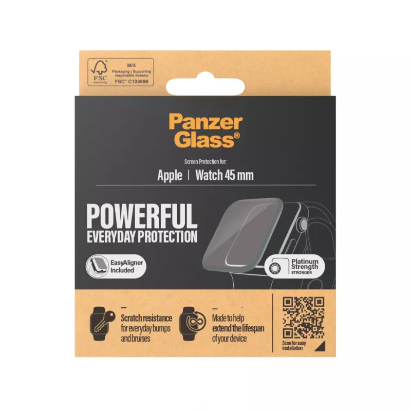 PanzerGlass ® Apple Watch Series 9 | 8 | 7 | 45mm | Szkło ochronne na ekran
