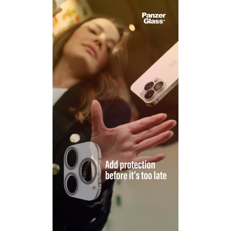 Osłona obiektywu aparatu PanzerGlass do Apple iPhone 13 / 13 Mini — szkło hartowane, odporne na zarysowania i wstrząsy, przezroczysta