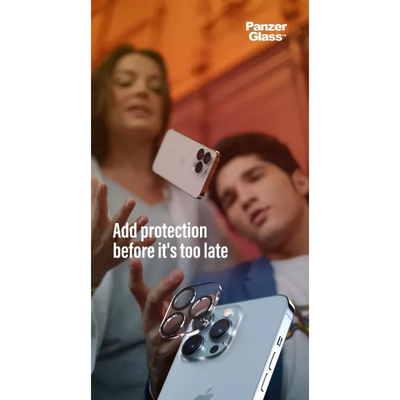 Osłona obiektywu aparatu PanzerGlass do Apple iPhone 13 / 13 Mini — szkło hartowane, odporne na zarysowania i wstrząsy, przezroczysta