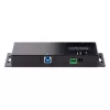StarTech.com 4-portowy przemysłowy hub USB 3.0 5 Gb/s, wytrzymały hub USB z ochroną ESD, hub USB-A do montażu na szynie DIN/ścianie/biurku, ekspander USB z blokowanymi portami, do trudnych warunków — TAA