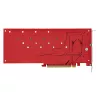 StarTech.com Quad M.2 PCIe Adapter Card, PCIe x16 do Quad NVMe lub AHCI M.2 SSD, PCI Express 4.0, 7,8 GBps/napęd, wymagana bifurkacja, kompatybilny z Windows/Linux