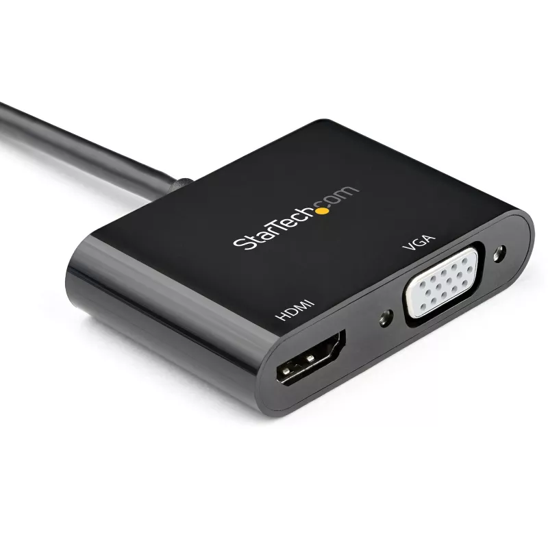 StarTech.com DisplayPort do HDMI VGA Adapter - DisplayPort 1.2 HBR2 do HDMI 2.0 (4K 60Hz) lub konwerter VGA 1080p - DP do HDMI lub VGA adapter monitora - cyfrowy adapter wideo