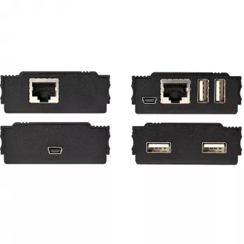 StarTech.com 4-portowy hub przedłużacza USB 2.0 przez pojedynczy kabel Ethernet CAT5e/CAT6 (RJ45) - 100 m - zestaw adapterów huba przedłużacza USB - obudowa metalowa - zasilany zewnętrznie - 480 Mbps