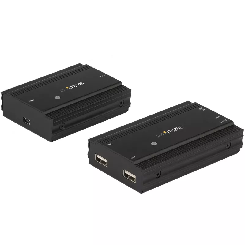 StarTech.com 4-portowy hub przedłużacza USB 2.0 przez pojedynczy kabel Ethernet CAT5e/CAT6 (RJ45) - 100 m - zestaw adapterów huba przedłużacza USB - obudowa metalowa - zasilany zewnętrznie - 480 Mbps