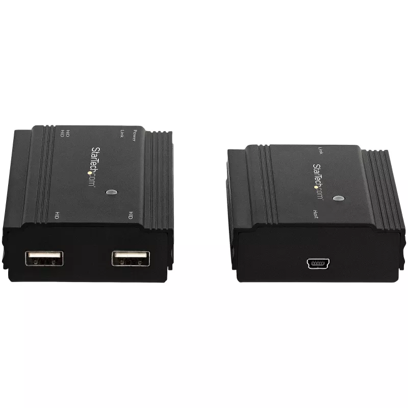 StarTech.com 4-portowy hub przedłużacza USB 2.0 przez pojedynczy kabel Ethernet CAT5e/CAT6 (RJ45) - 100 m - zestaw adapterów huba przedłużacza USB - obudowa metalowa - zasilany zewnętrznie - 480 Mbps