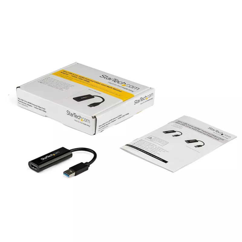 Adapter StarTech.com USB 3.0 na HDMI, konwerter monitora USB na HDMI dla Windows, 1080P (brak wsparcia dla macOS/ChromeOS/Linux) - TAA