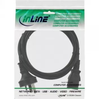 Kabel zasilający InLine, Australia na 3-pin IEC C13 męski, 1,8m