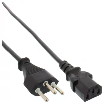 Kabel zasilający InLine Szwajcaria czarny 1,8 m 16652C